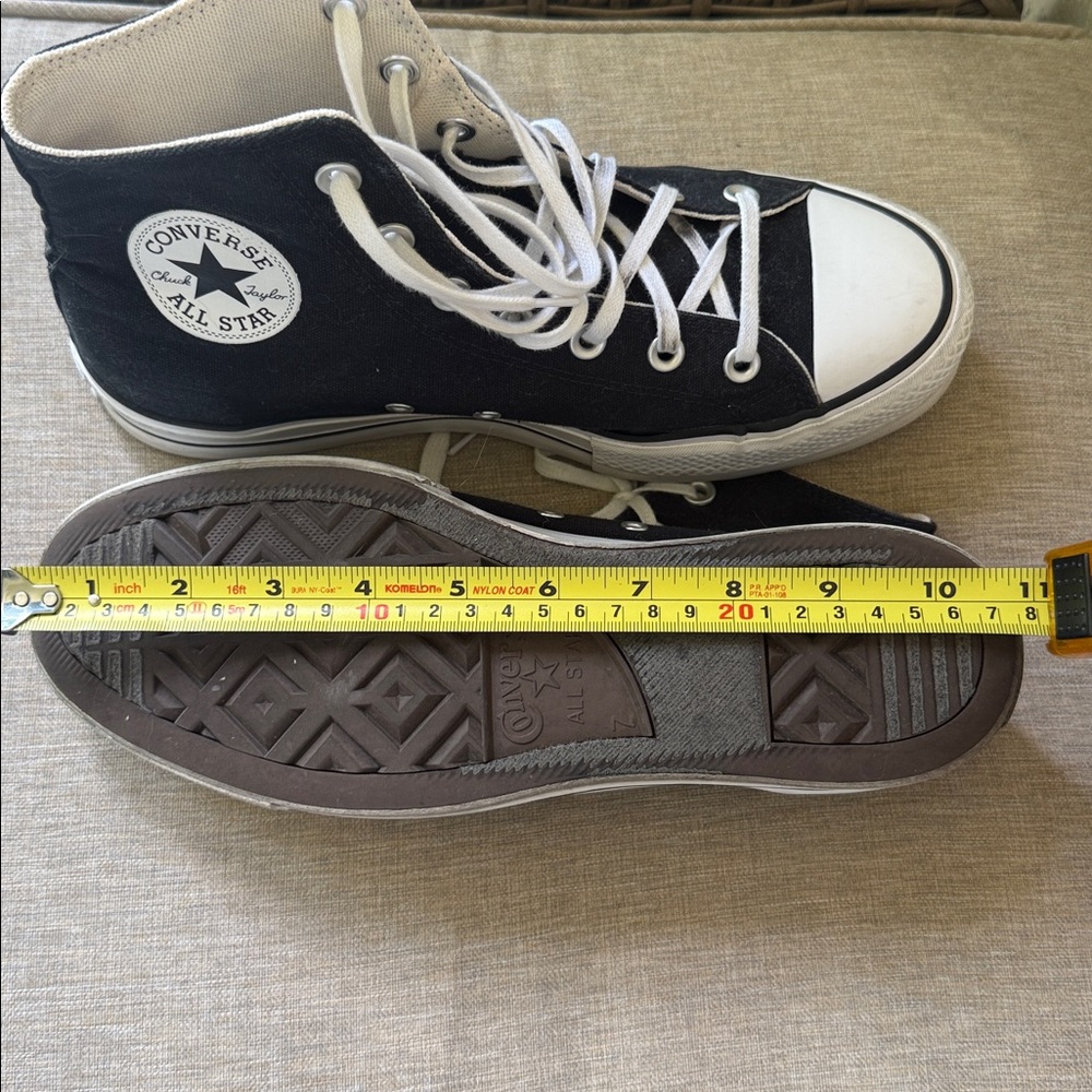 Converse Women's Black and White High-Top Sneakers - Picture 9 of 10